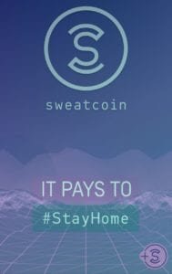 sweatcoin pays to stay at home screenshot